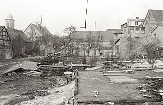 Die Rückseite der Große Straße - Roggenkampstraße - 1970